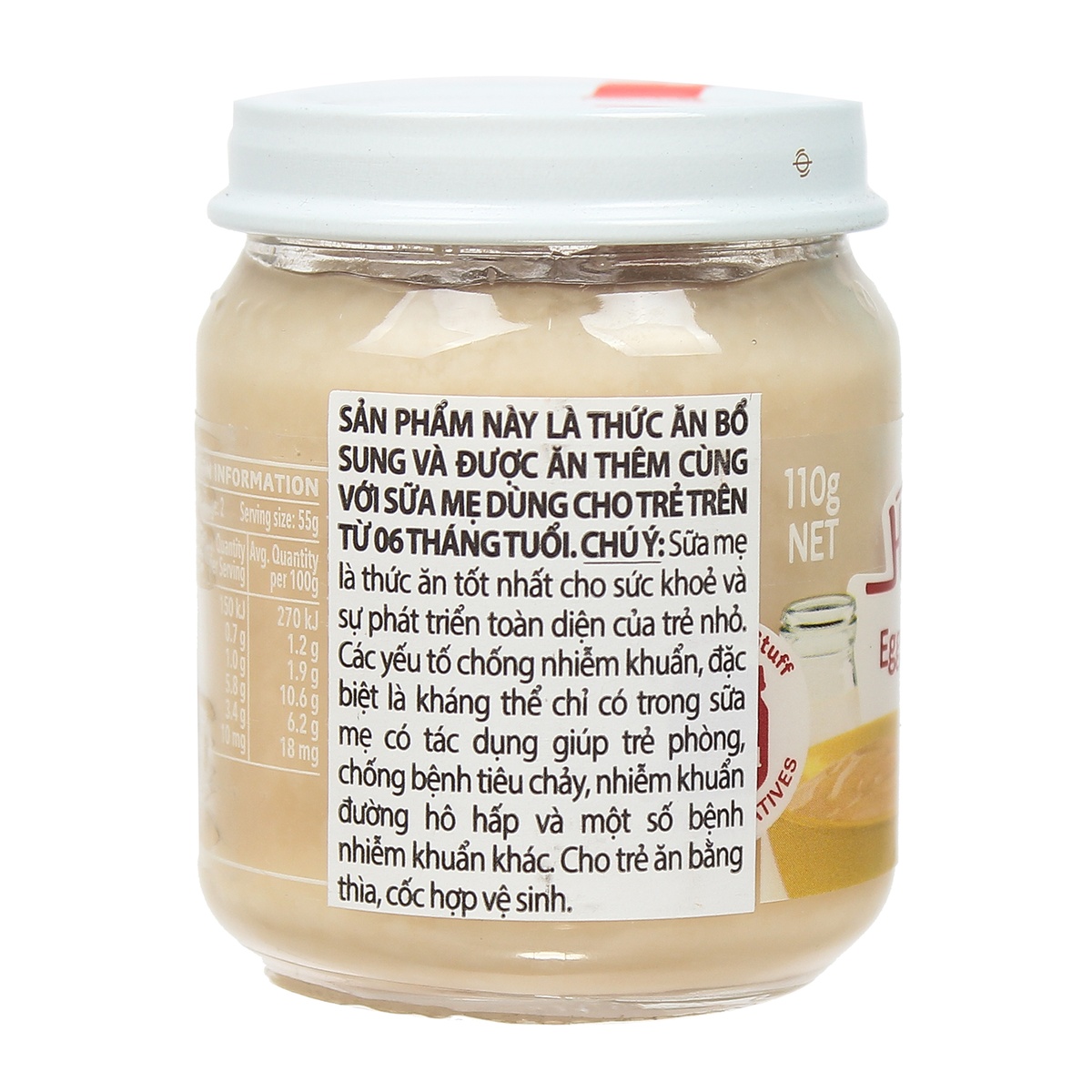 Dinh dưỡng đóng lọ Heinz Custard trứng sữa 7204 DDDL  - mặt trái