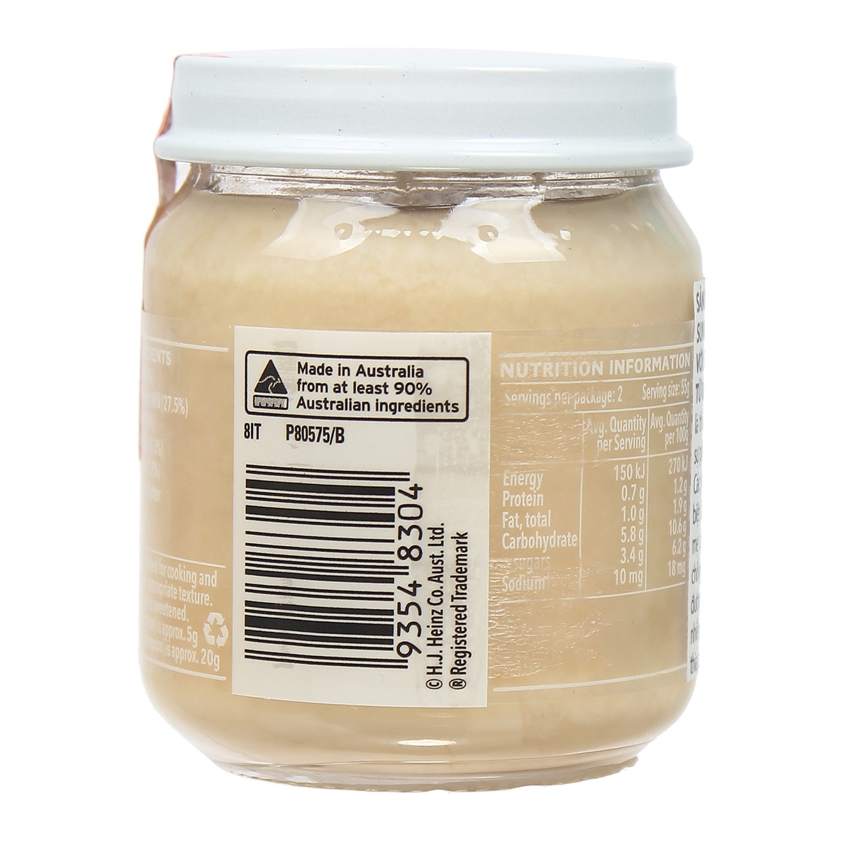 Dinh dưỡng đóng lọ Heinz Custard trứng sữa 7204 DDDL  - mặt phải