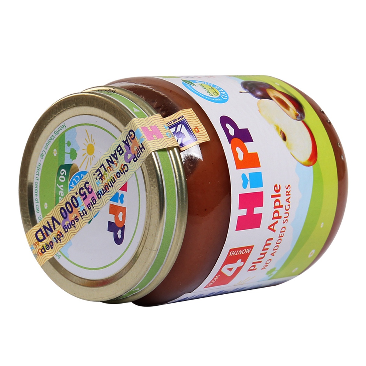 Dinh dưỡng đóng lọ HiPP Mận tây, Táo tây 4204 (125g)  - mặt sau