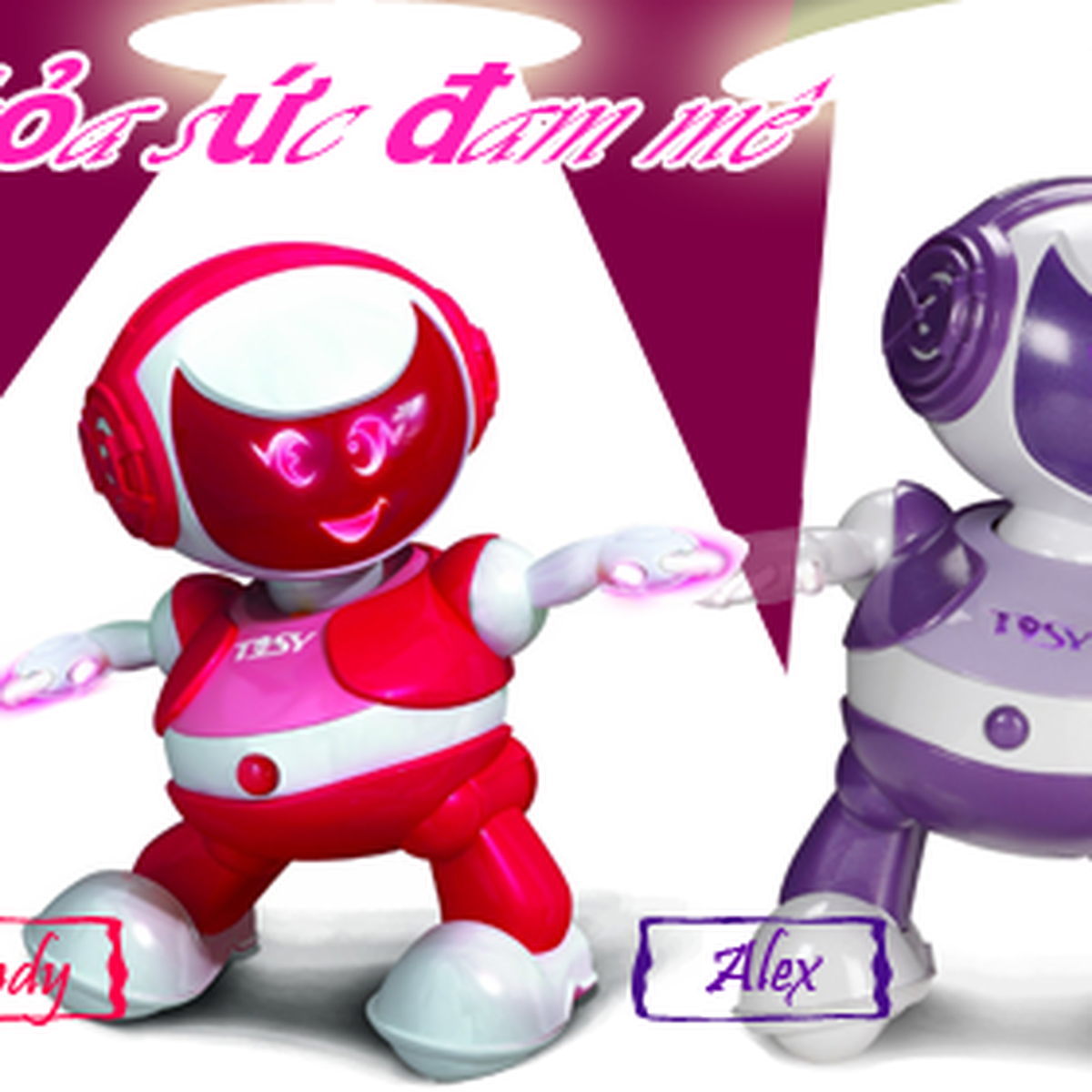 Đồ chơi Robot biết nhảy Tosy Discorobo (kèm loa) xanh - mặt phải