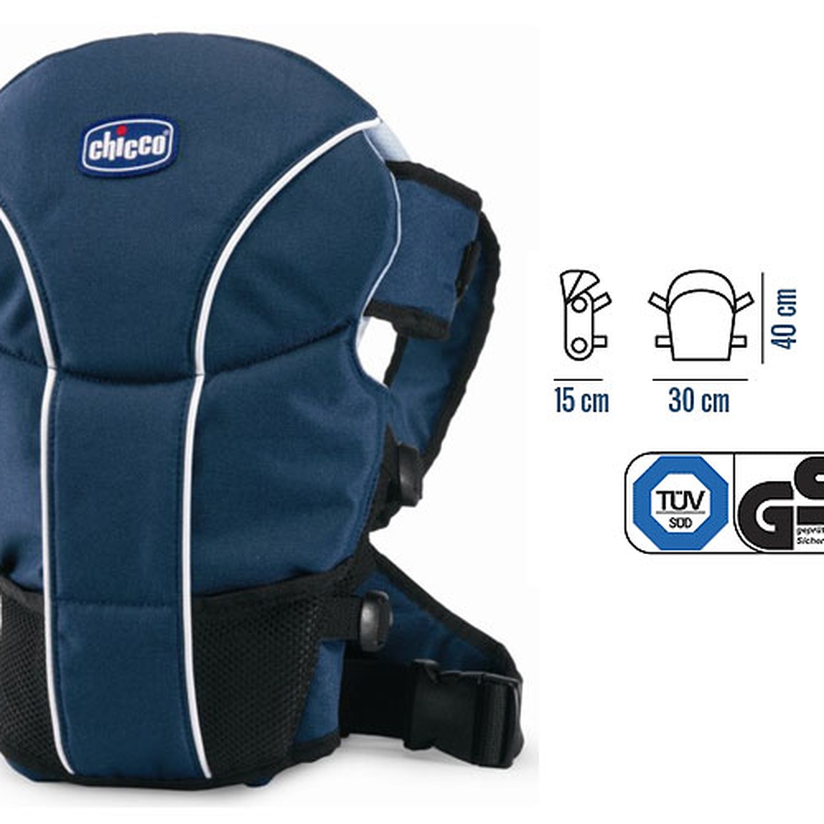 Địu Chicco Go Baby Carrier Wall Street - góc nghiêng