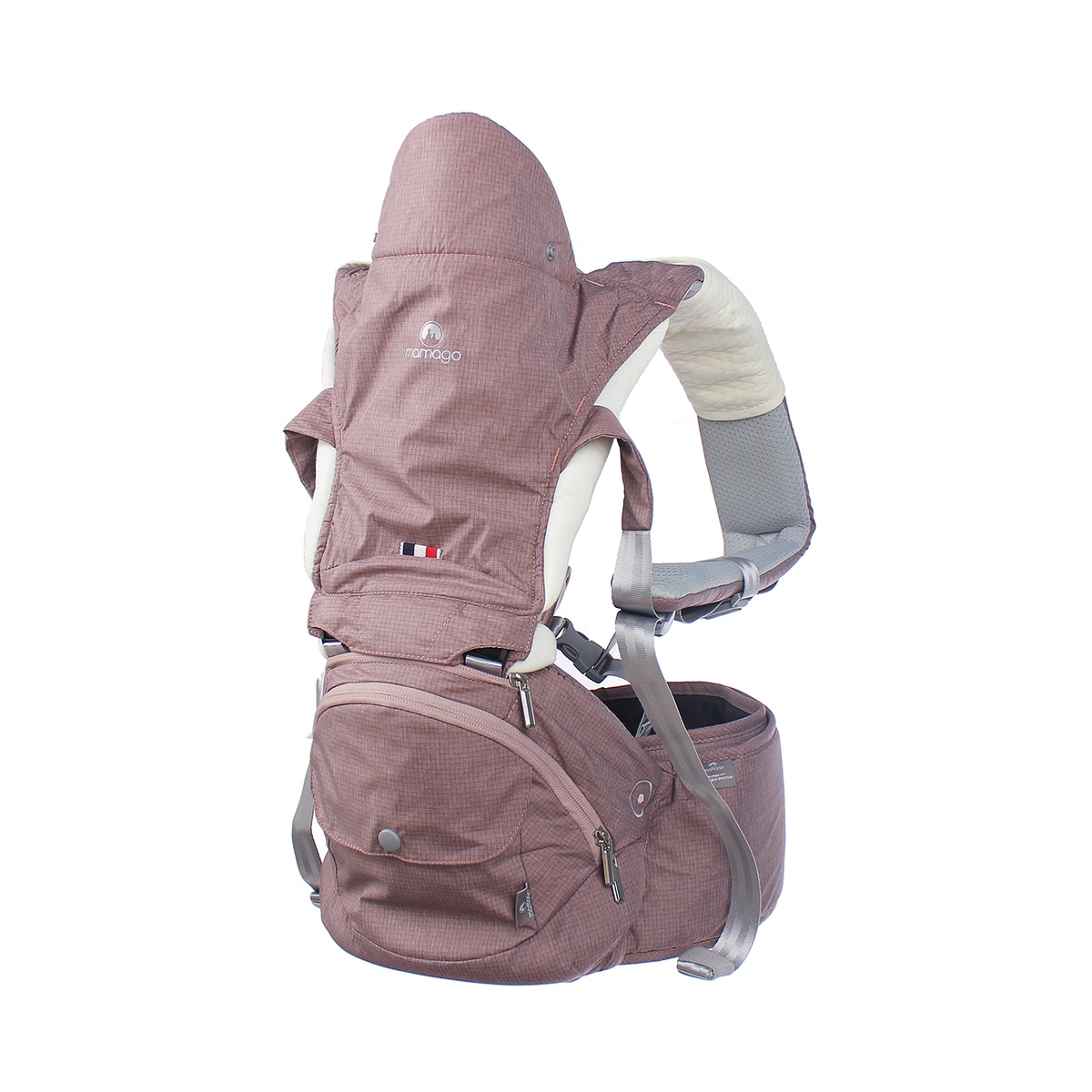 Địu ngồi cho bé Hip Seat Mamago Foldable Aluminum (Hồng) - mặt phải