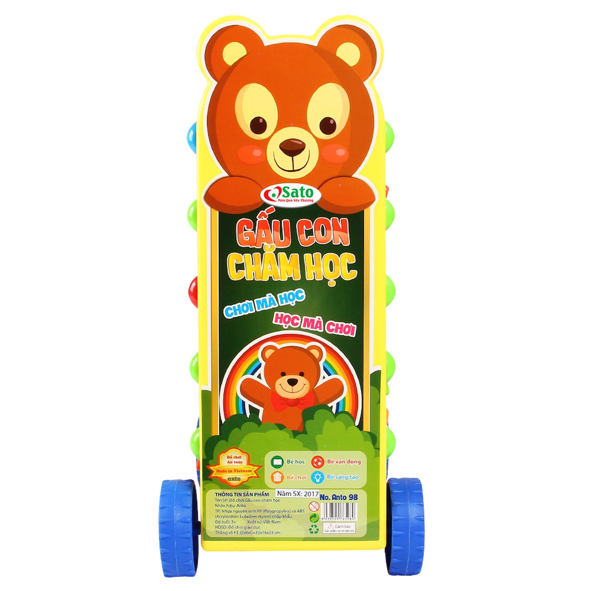 Đồ chơi bảng tính gấu con chăm học Anto98 - mặt phải