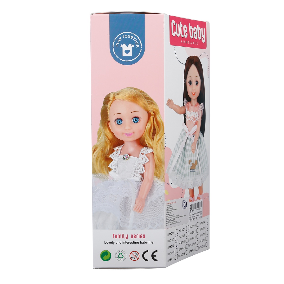 Đồ chơi búp bê dễ thương váy hồng CY.500-4 - mặt trái