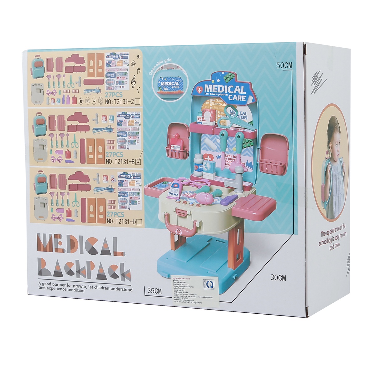Đồ chơi cặp bác sĩ CY.T2131-B - mặt phải