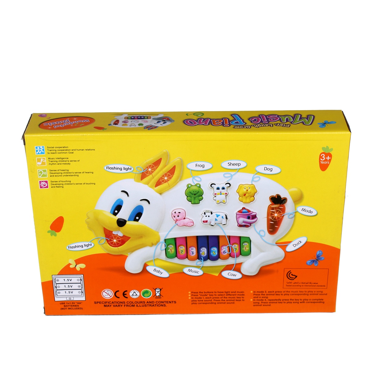 Đồ chơi đàn nhạc hình thỏ CY.3300 - mặt phải