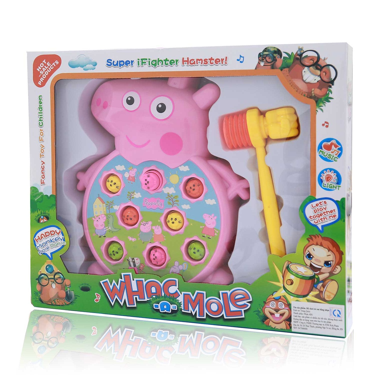 Đồ chơi đập chuột Pegpa Pig CY.8830 - mặt sau