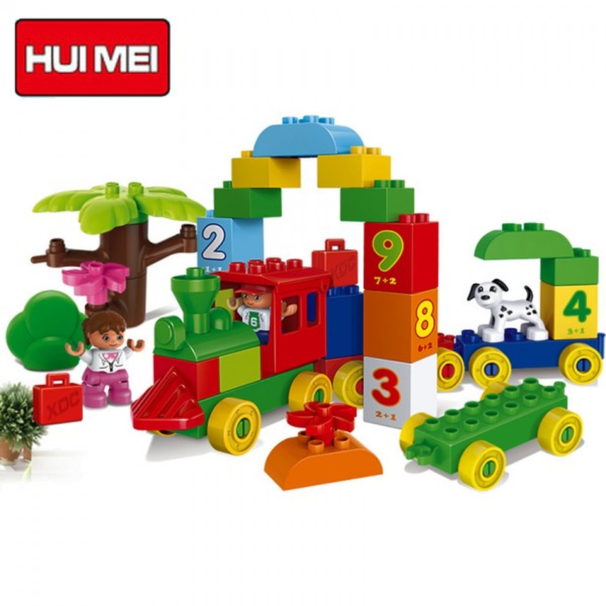 Đồ chơi đoàn tàu vui nhộn Huimei HM136-1 - mặt phải