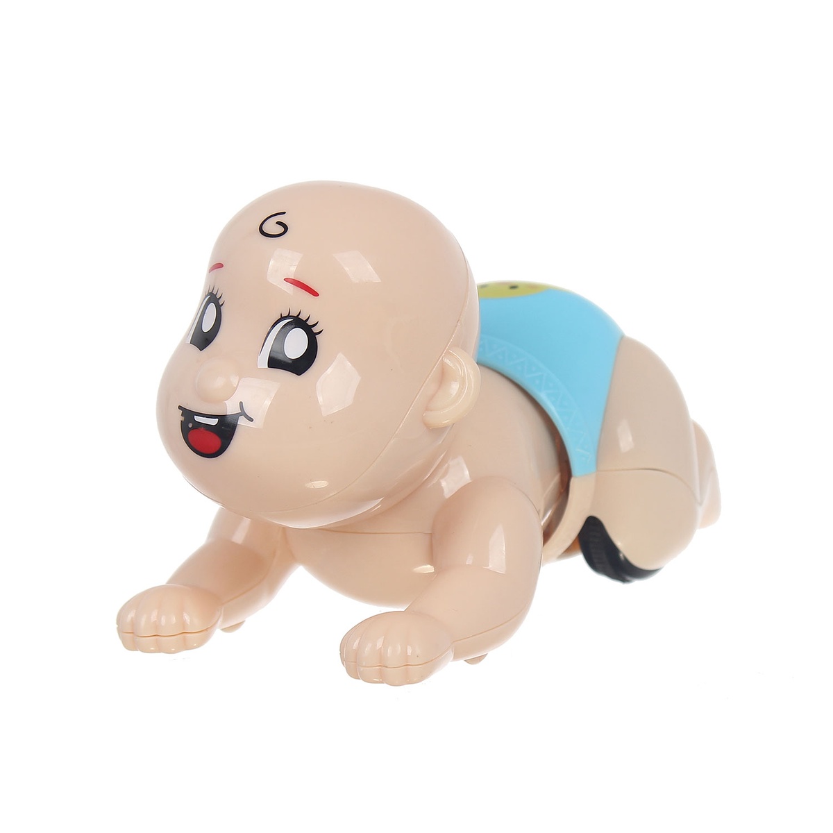 Đồ chơi hình em bé tập bò Niniya DG.258F - góc nghiêng