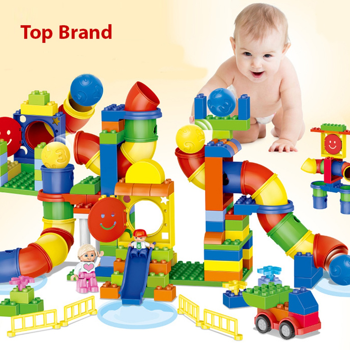 Đồ chơi hình khối ống My Little Huimei HM132-1 - hình 8