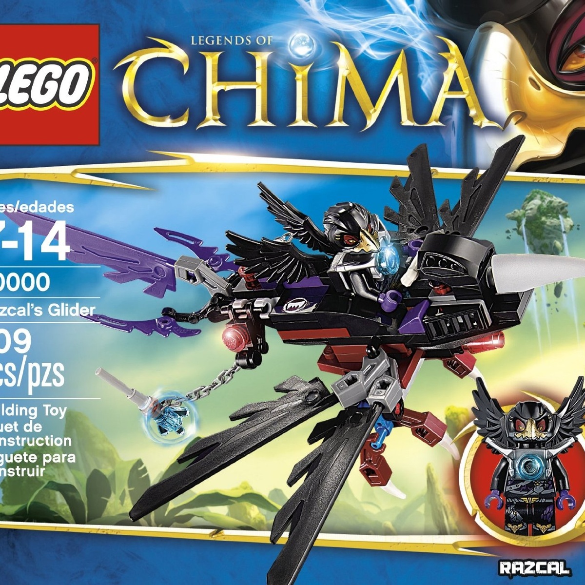 Lego chima 70000 Tàu lượn quạ đen - mặt trái