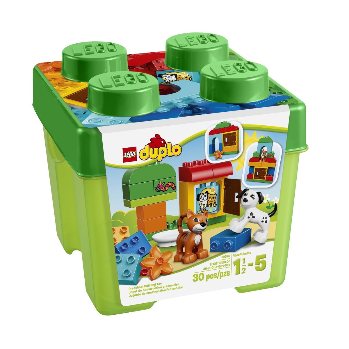 Đồ chơi Duplo 10570 hộp quà cún và mèo con - mặt phải