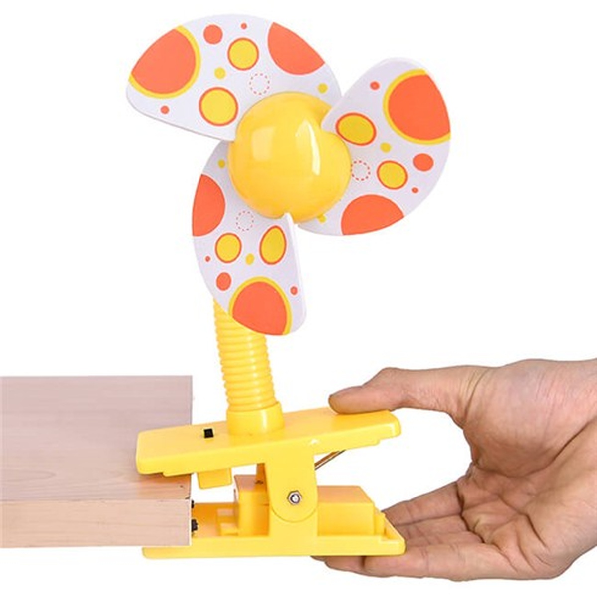 Đồ chơi quạt gắn xe đẩy có đèn CY.1228A - mặt trái