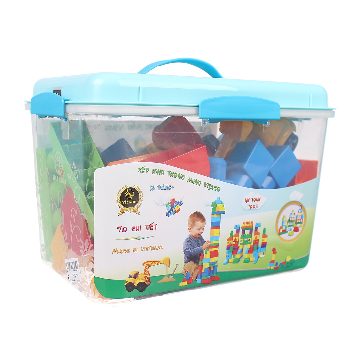 Đồ chơi thùng xếp hình sáng tạo VJG028 - góc nghiêng