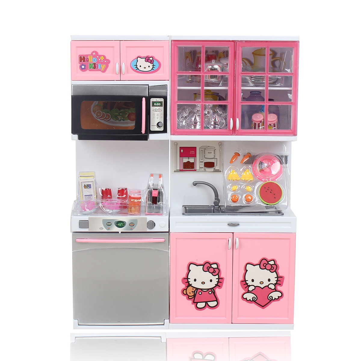 Đồ chơi tủ bếp in hình chú mèo Hello Kitty - mặt sau