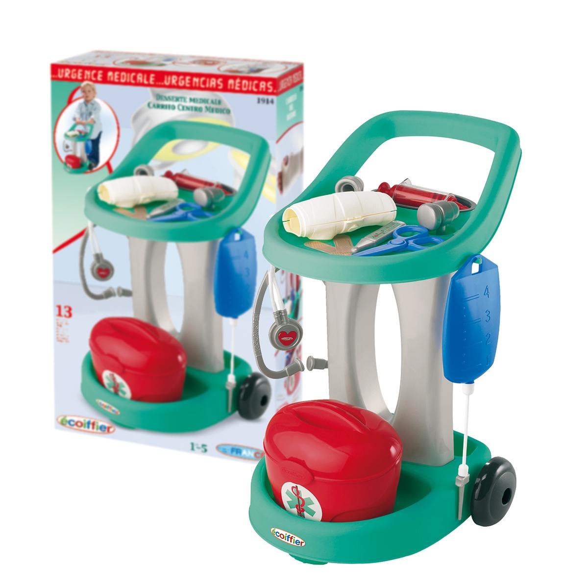 Đồ chơi xe đẩy y tế 001914 - mặt trái