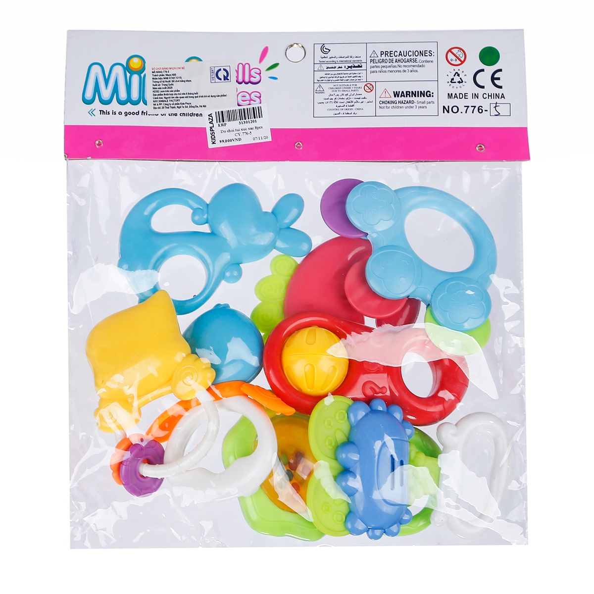 Đồ chơi xúc xắc túi 8pcs CY.776-5 - mặt trái