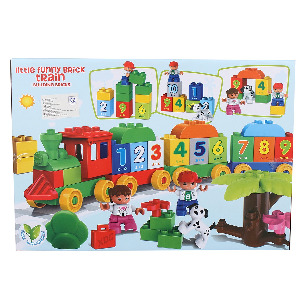Đồ chơi xếp hình tàu hỏa HW.136-1 - mặt sau
