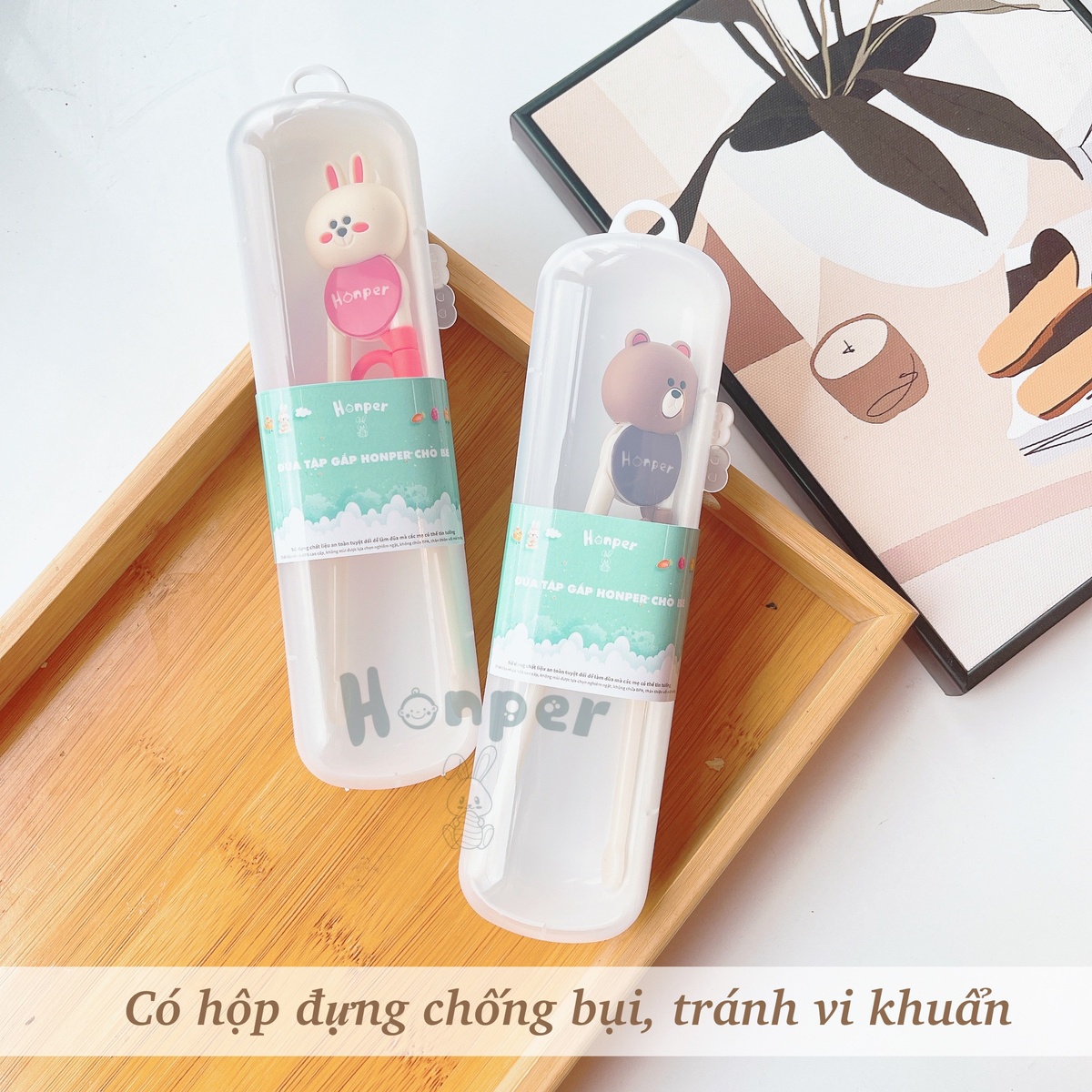 Đũa tập ăn cho bé Honper HP-124 (Mẫu ngẫu nhiên) - mặt phải