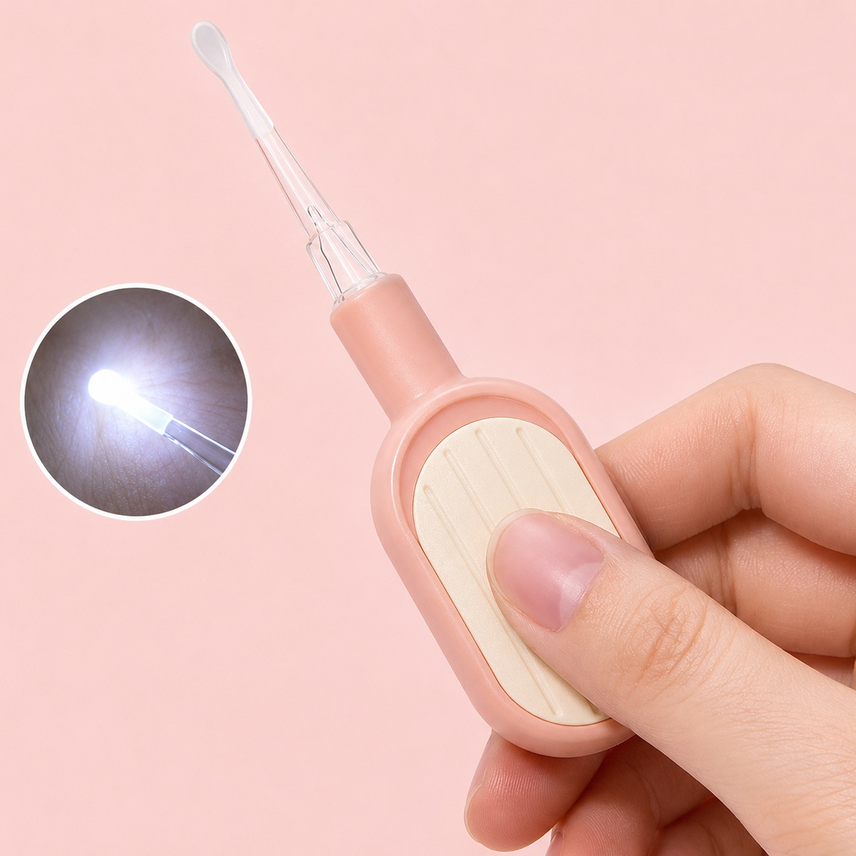 Dụng cụ lấy ráy tai có đèn AC (Màu ngẫu nhiên) - mặt trái