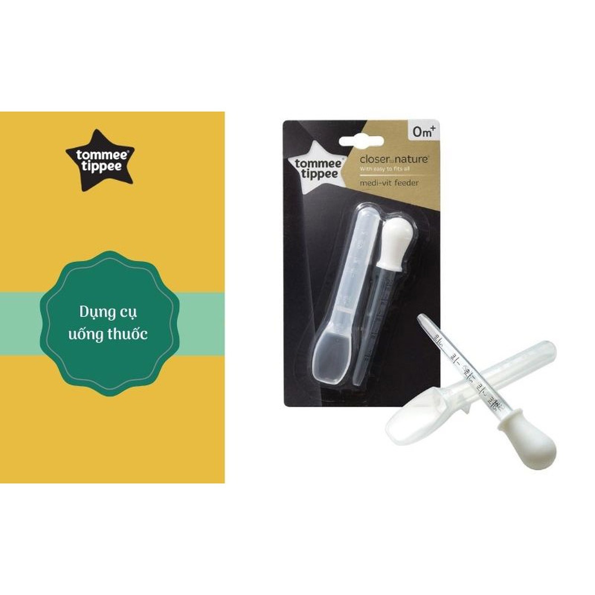 Dụng cụ uống thuốc Tommee Tippee - mặt trái