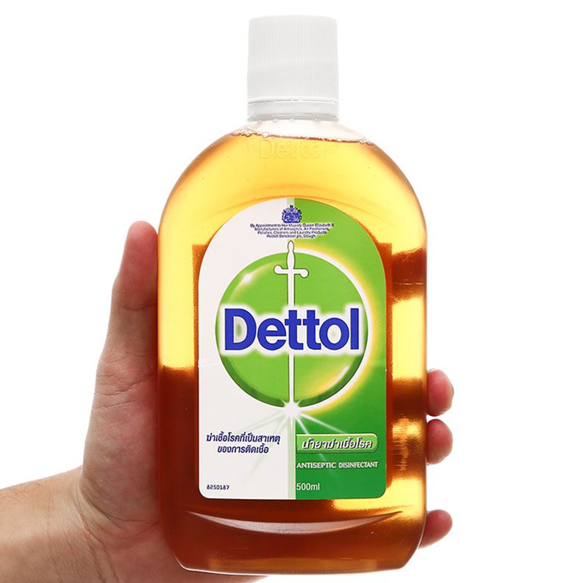Dung dịch sát khuẩn Dettol 500ml - góc nghiêng
