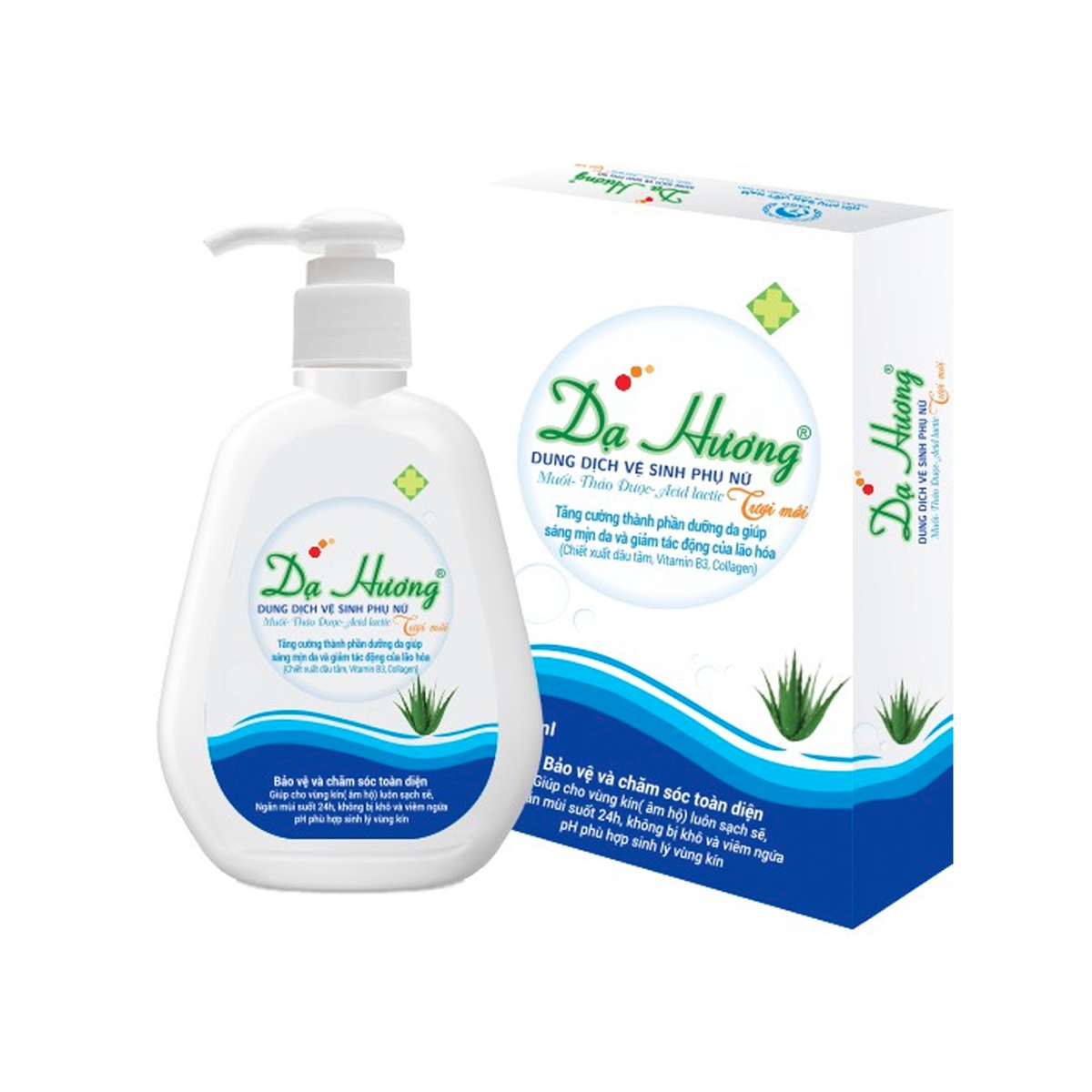 Dung dịch vệ sinh phụ nữ Dạ Hương Tươi Mới 120ml (dạng vòi) - mặt phải
