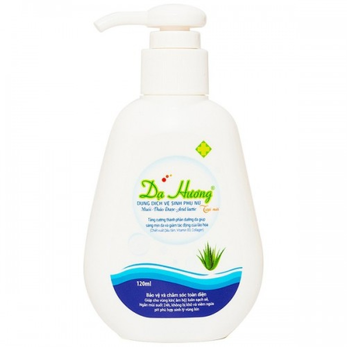 Dung dịch vệ sinh phụ nữ Dạ Hương Tươi Mới 120ml (dạng vòi) - mặt trái