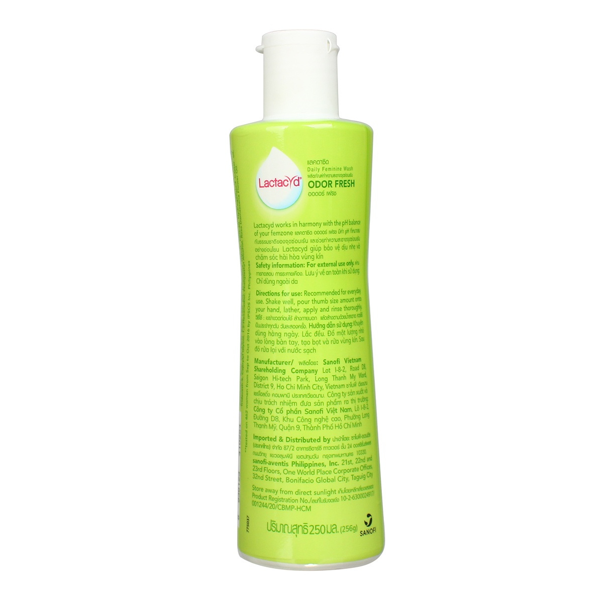 Dung dịch vệ sinh phụ nữ Lactacyd 250ml - mặt phải