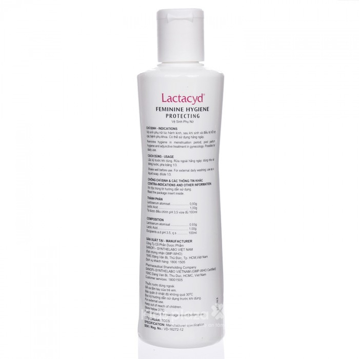 Dung dịch vệ sinh phụ nữ Lactacyd Confidence - mặt phải