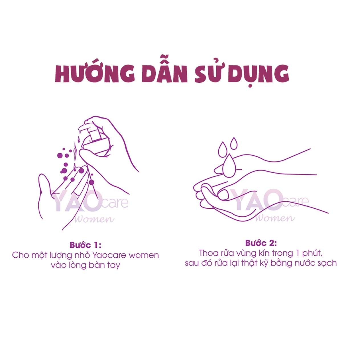 Dung dịch vệ sinh phụ nữ Yaocare Women 100ml - mặt sau