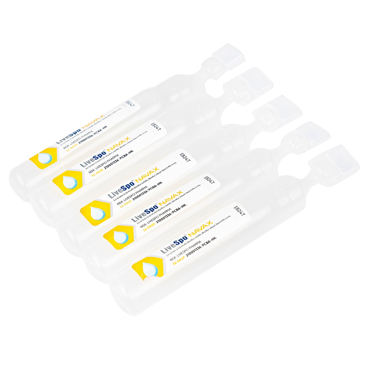 Dung dịch vệ sinh tai mũi họng LiveSpo Navax 10x4ml (Dạng ống) - mặt phải