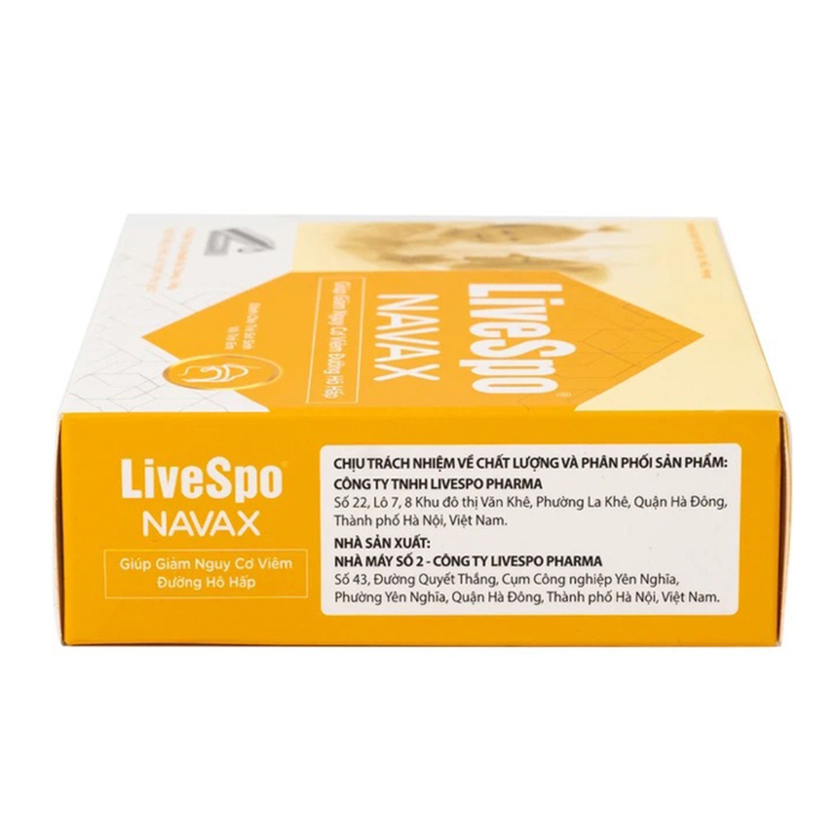 Dung dịch vệ sinh tai, mũi, họng LiveSpo Navax (Hộp 5*5ml) - góc nghiêng