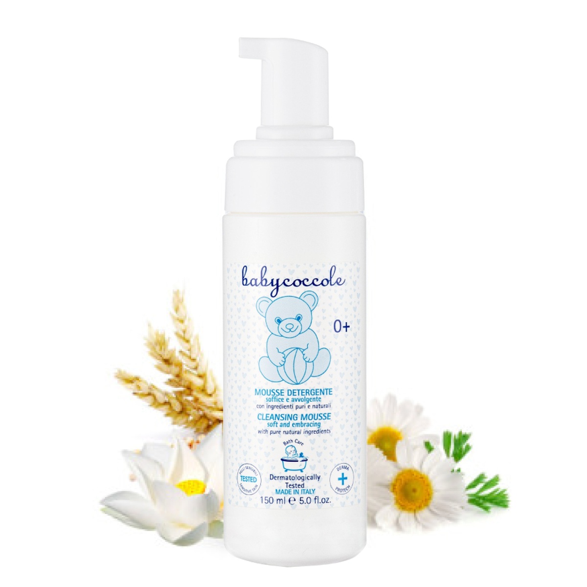 Dung dịch vệ sinh tạo bọt 3in1 BabyCoccle 150ml 0M+ - mặt trái