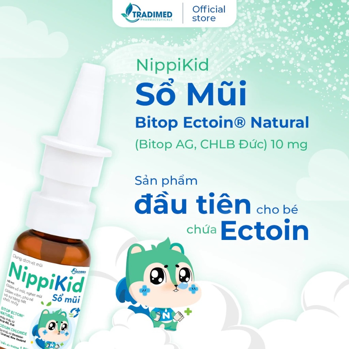 Dung dịch xịt mũi NippiKid sổ mũi 15ml - mặt trái
