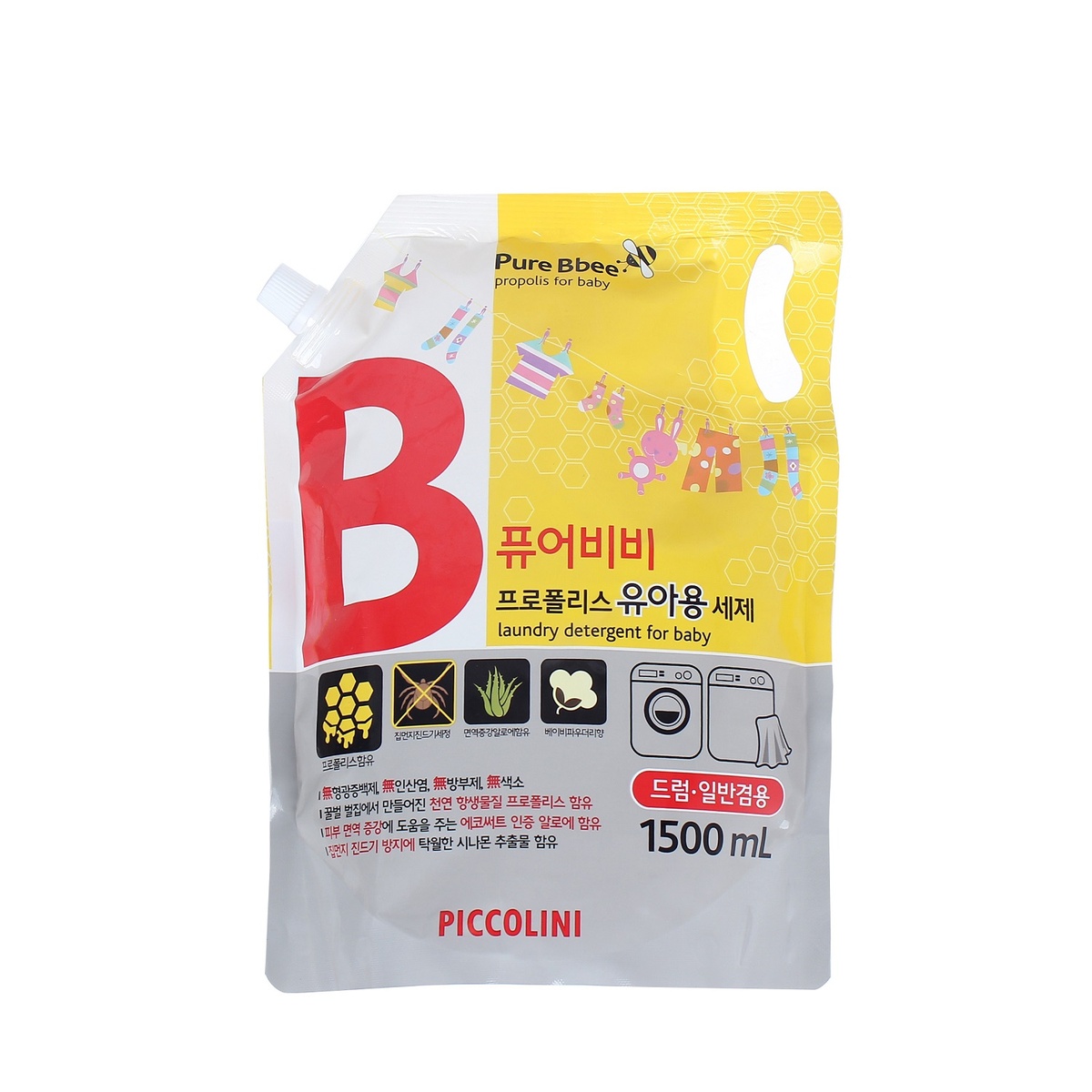 Nước giặt xả Pure Bbee - Korea 1500ml - mặt trước