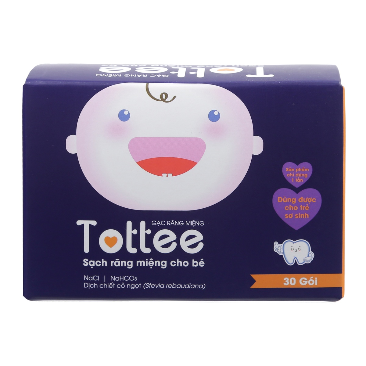 Gạc răng miệng Tottee - mặt trái