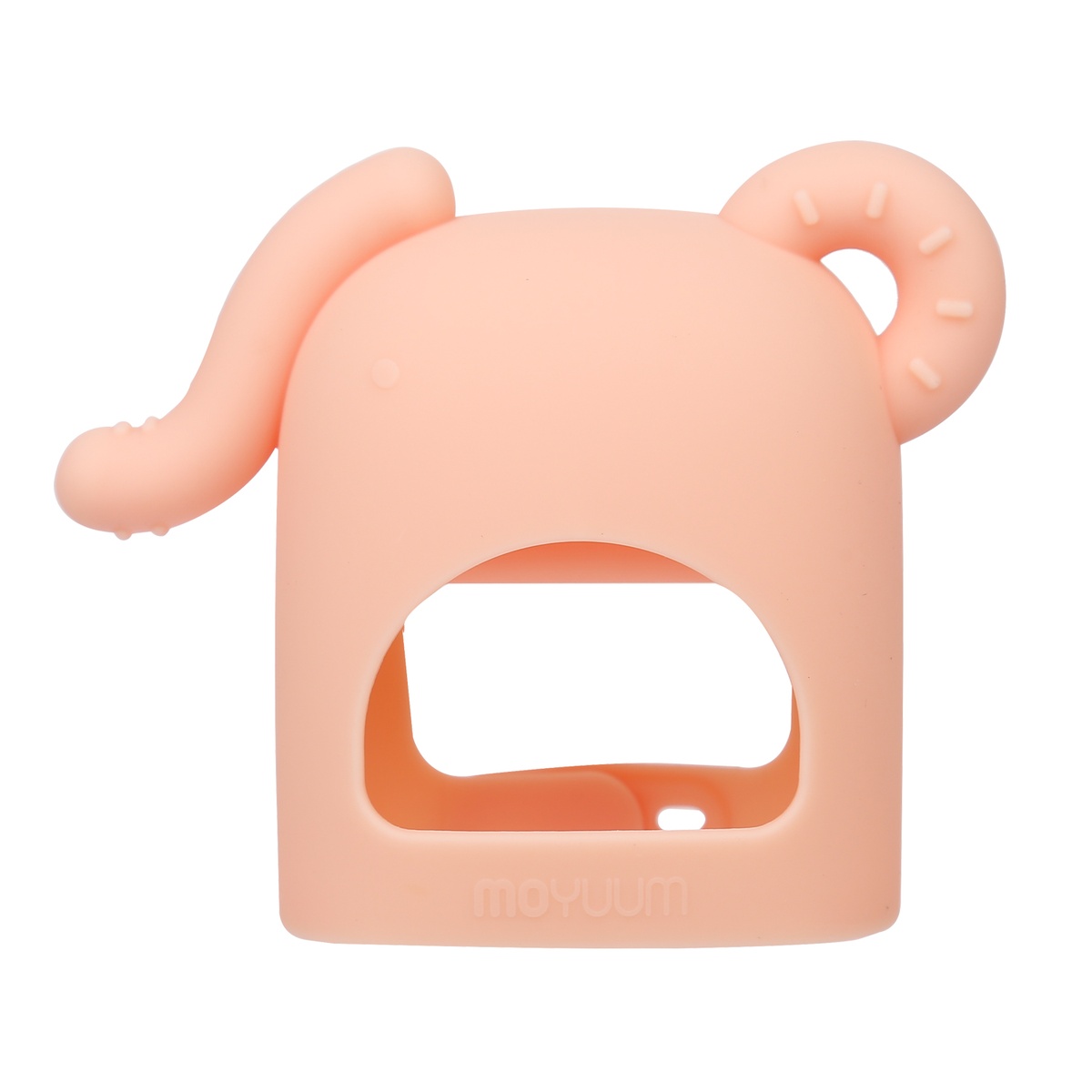 Gặm nướu Moyuum silicone chống mút tay hình voi (Hồng) - mặt sau