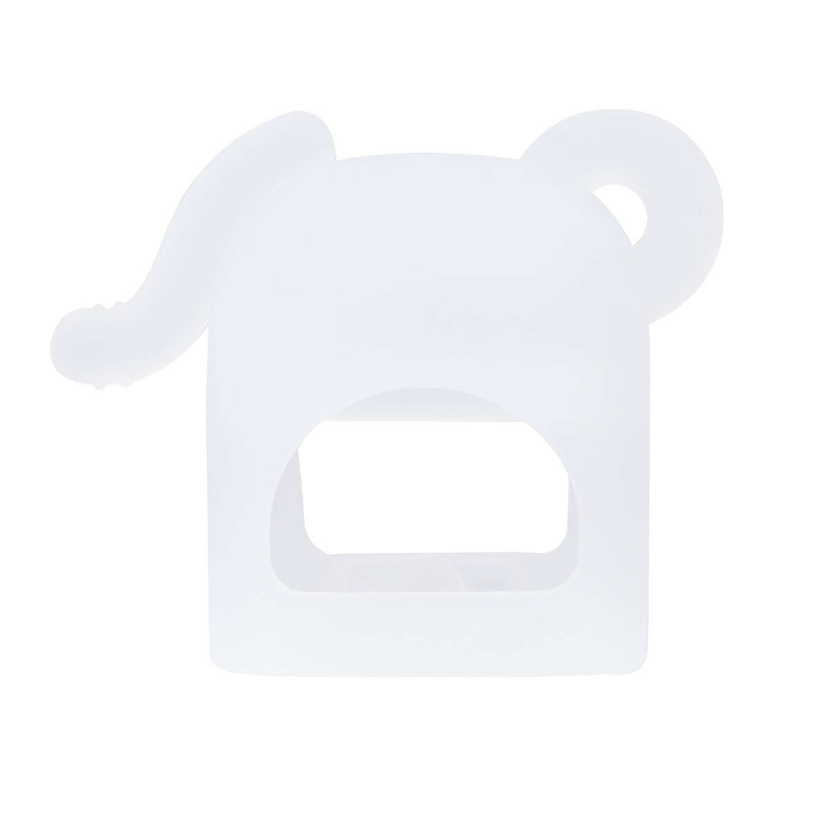 Gặm nướu Moyuum silicone chống mút tay hình voi (Trong suốt) - mặt trái