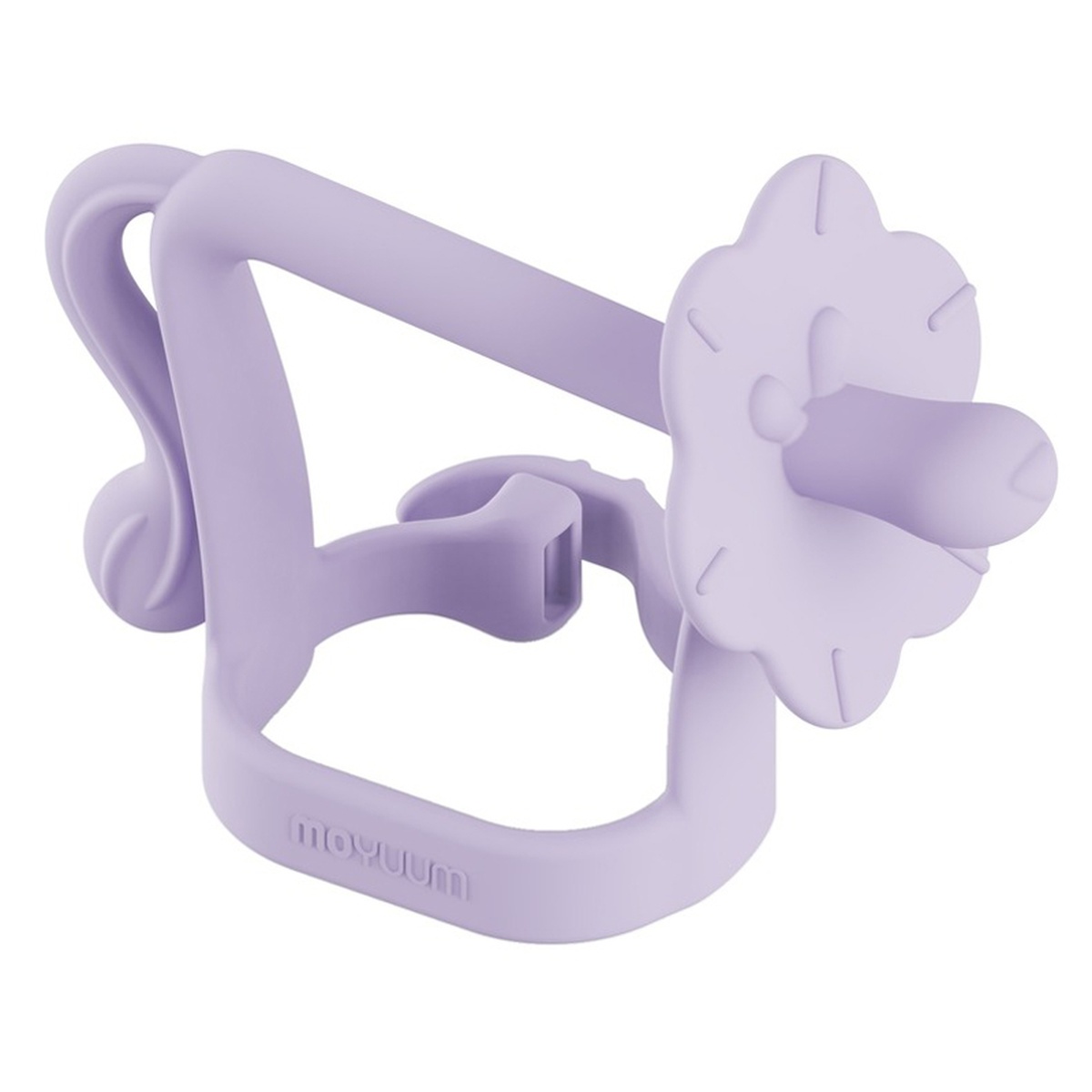 Gặm nướu Moyuum silicone hình sư tử (Tím)   - mặt trái