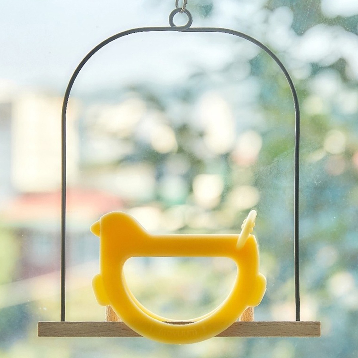 Gặm nướu silicone Moyuum Bird hình chim (Vàng) - mặt phải