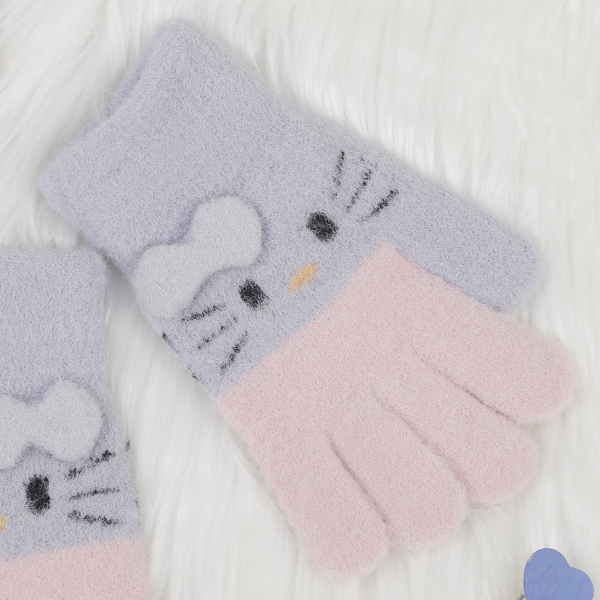 Găng tay len cho bé KidsPlaza 22K-G04 - mặt trái