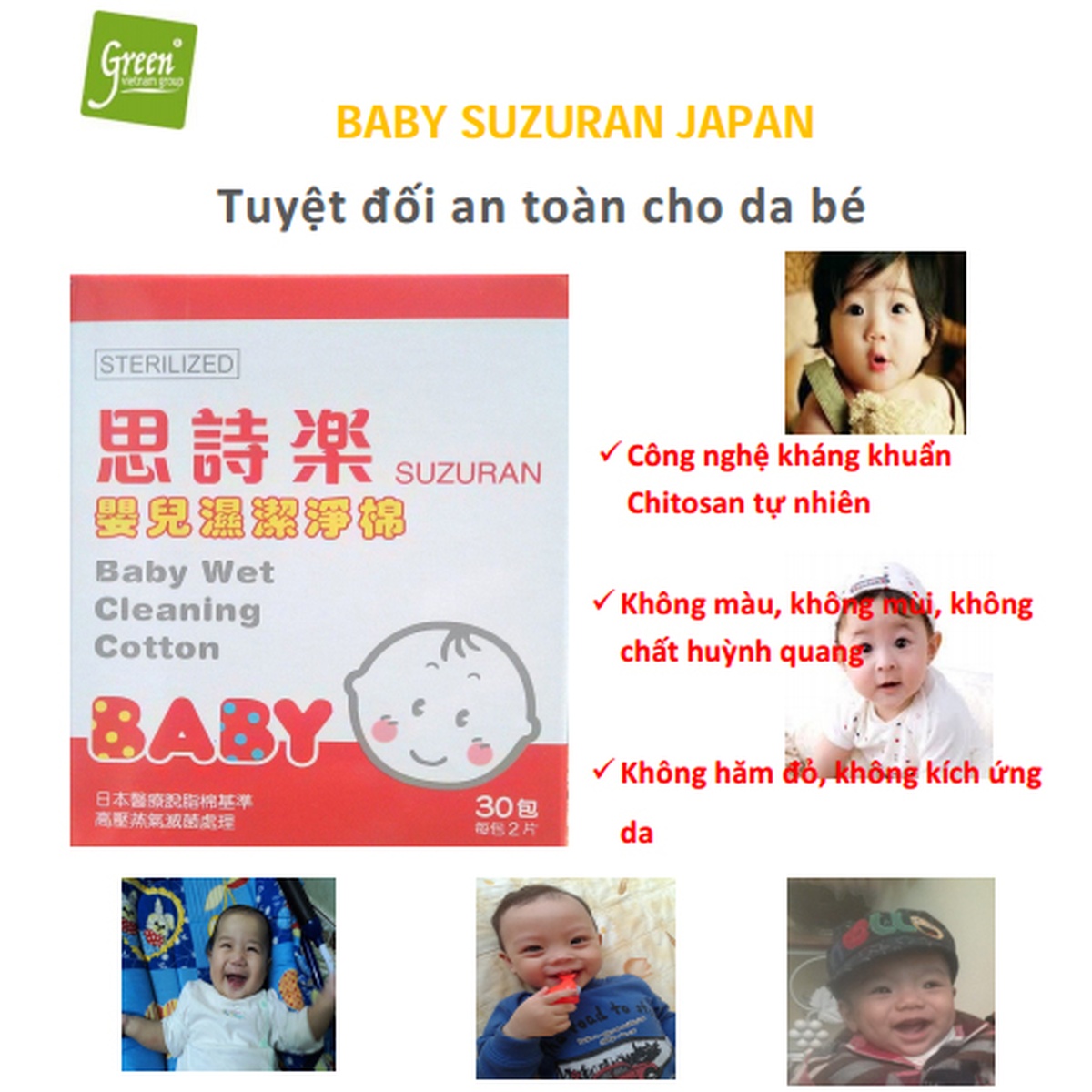 Găng tay bông Suzuran 2pc - mặt trái