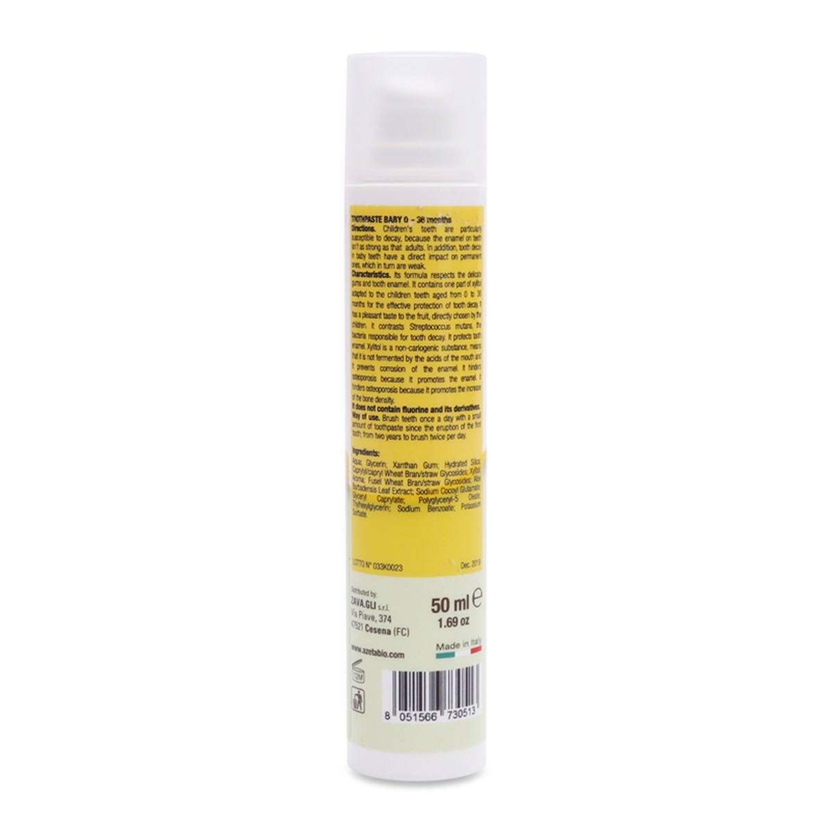 Gel đánh răng Azeta bio Vị Chuối cho bé từ 0 đến 3 tuổi - mặt phải