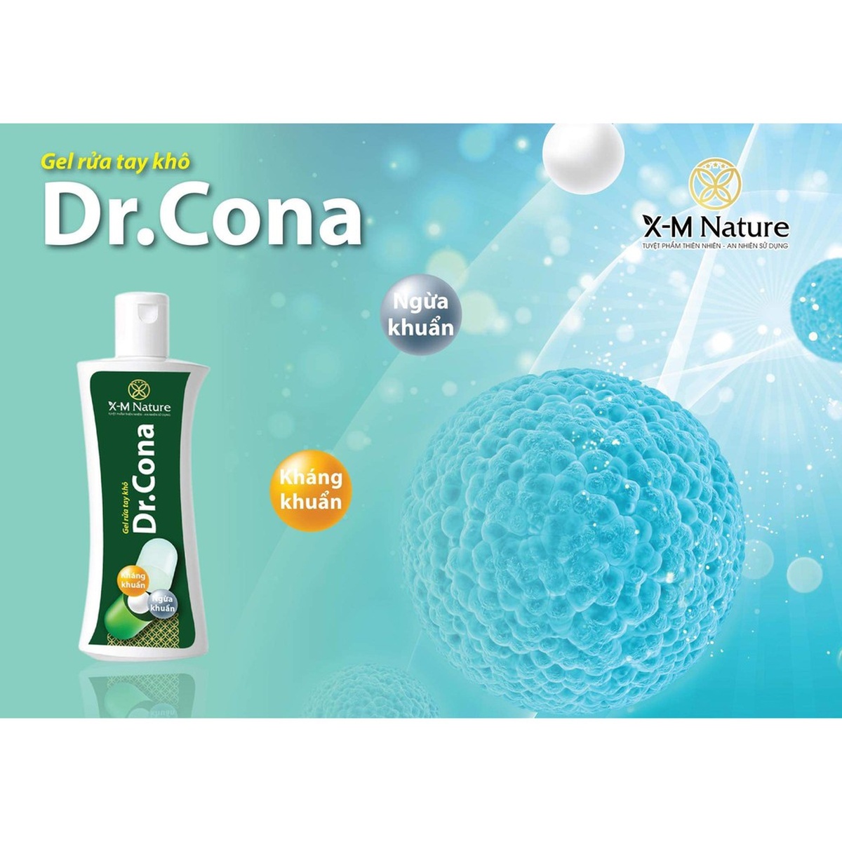 Nước rửa tay khô sát khuẩn tự nhiên Dr.Cona 80ml - hình 6