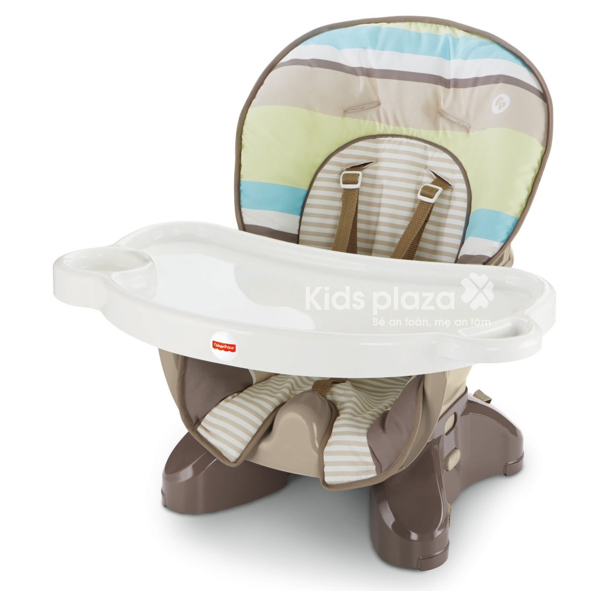 Ghế ăn bột Fisher-Price Spacesaver High Chair, Stripes BLL26  - mặt trái