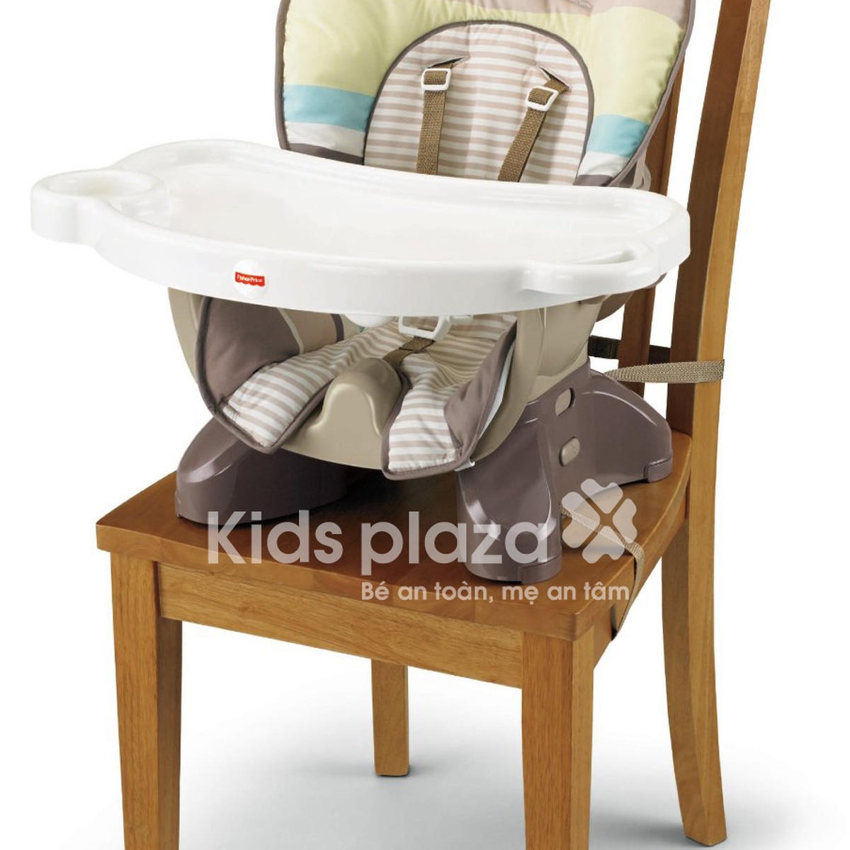 Ghế ăn bột Fisher-Price Spacesaver High Chair, Stripes BLL26  - mặt phải