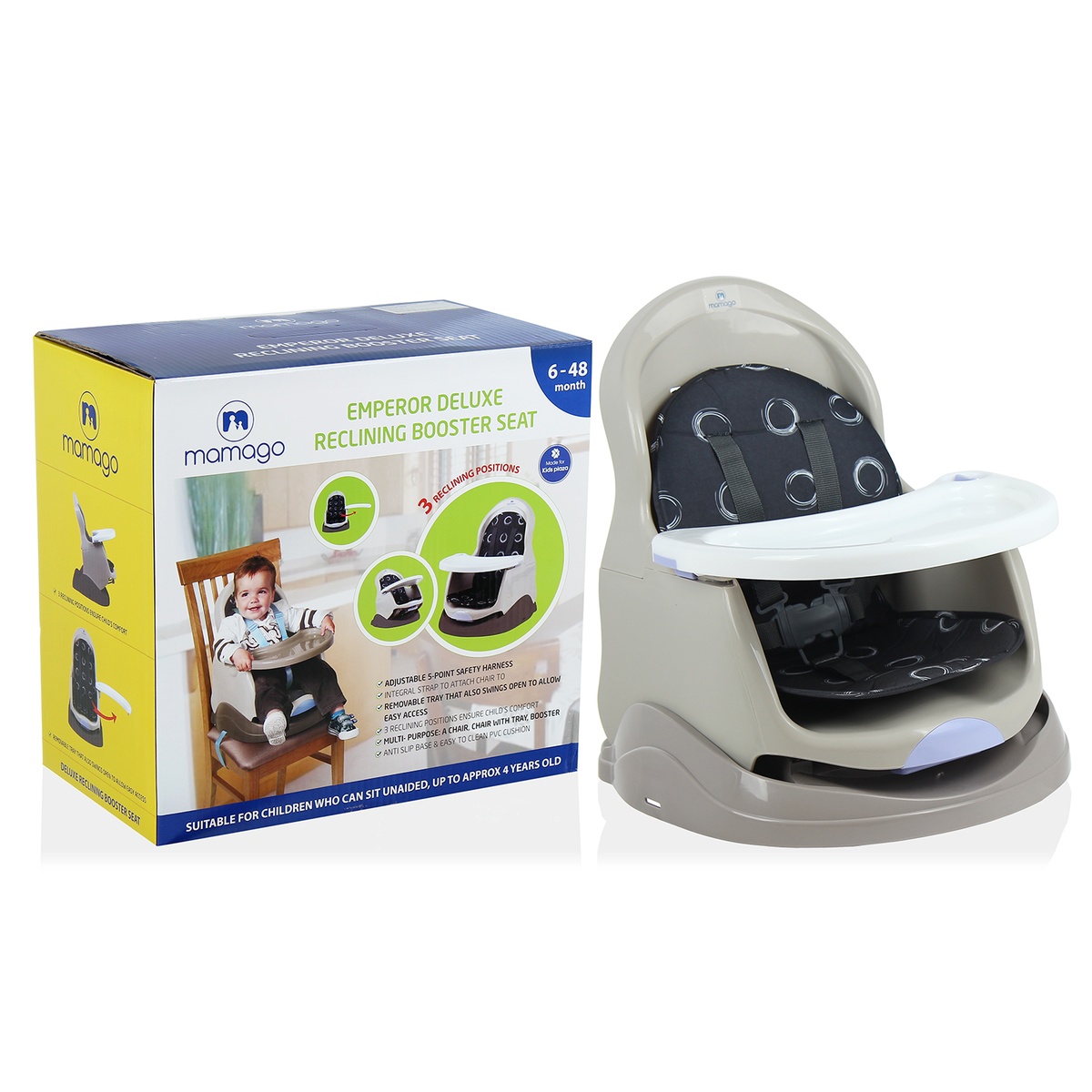 Ghế ngồi ăn bột Mamago - góc nghiêng