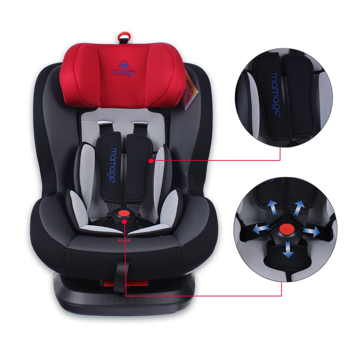 Ghế ngồi ô tô xoay 360º Mamago - góc nghiêng