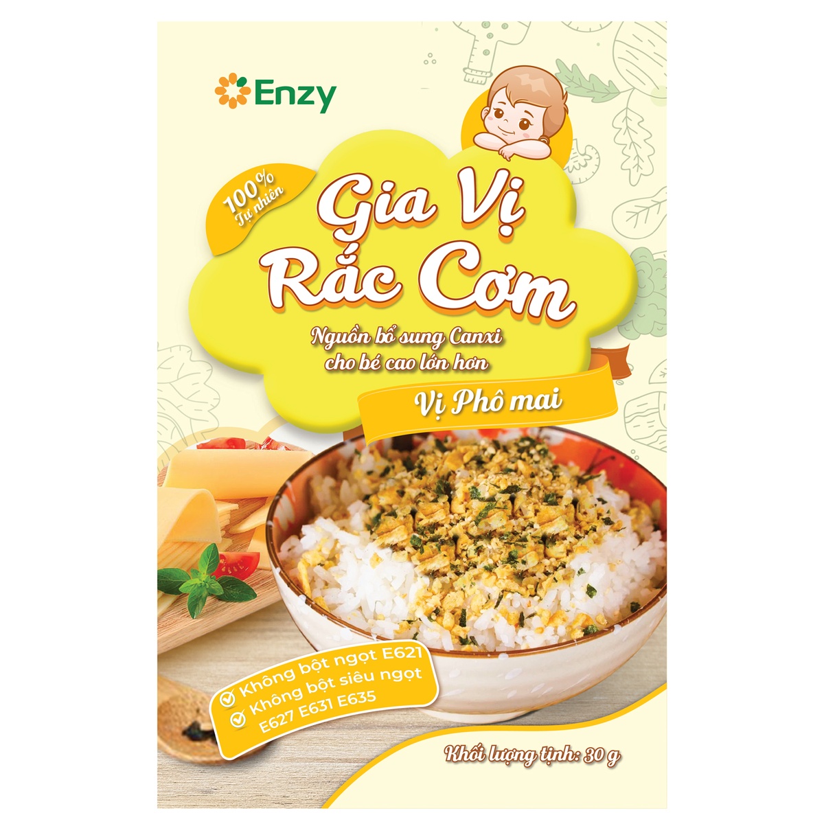 Gia vị rắc cơm Enzy vị phô mai gói 30g